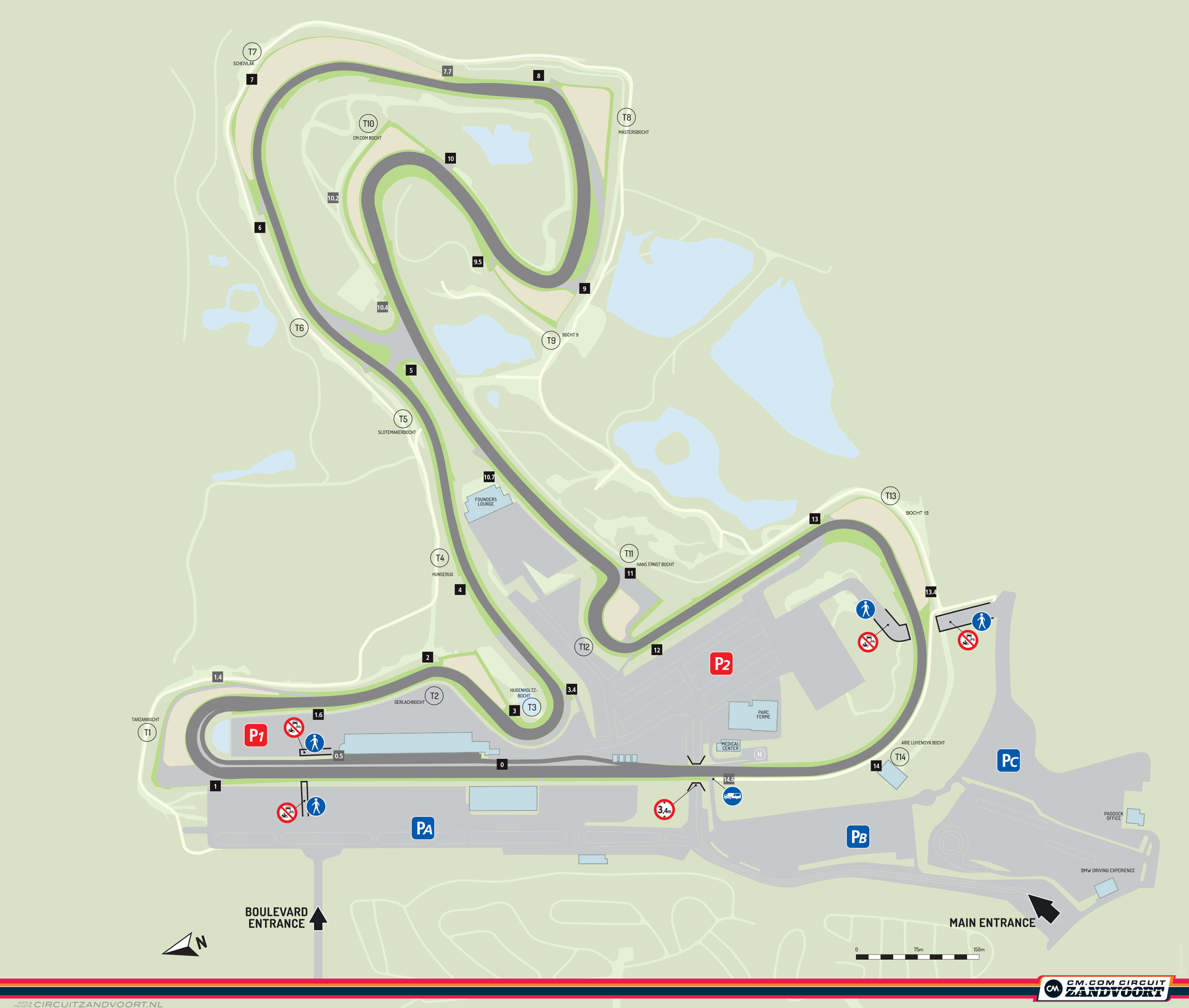 Circuit Zandvoort map